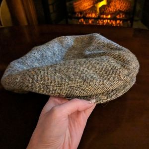 Vintage Newsboy Hat Donegal Streetwear Brown Tweed 90s Cap Cabbie Wool